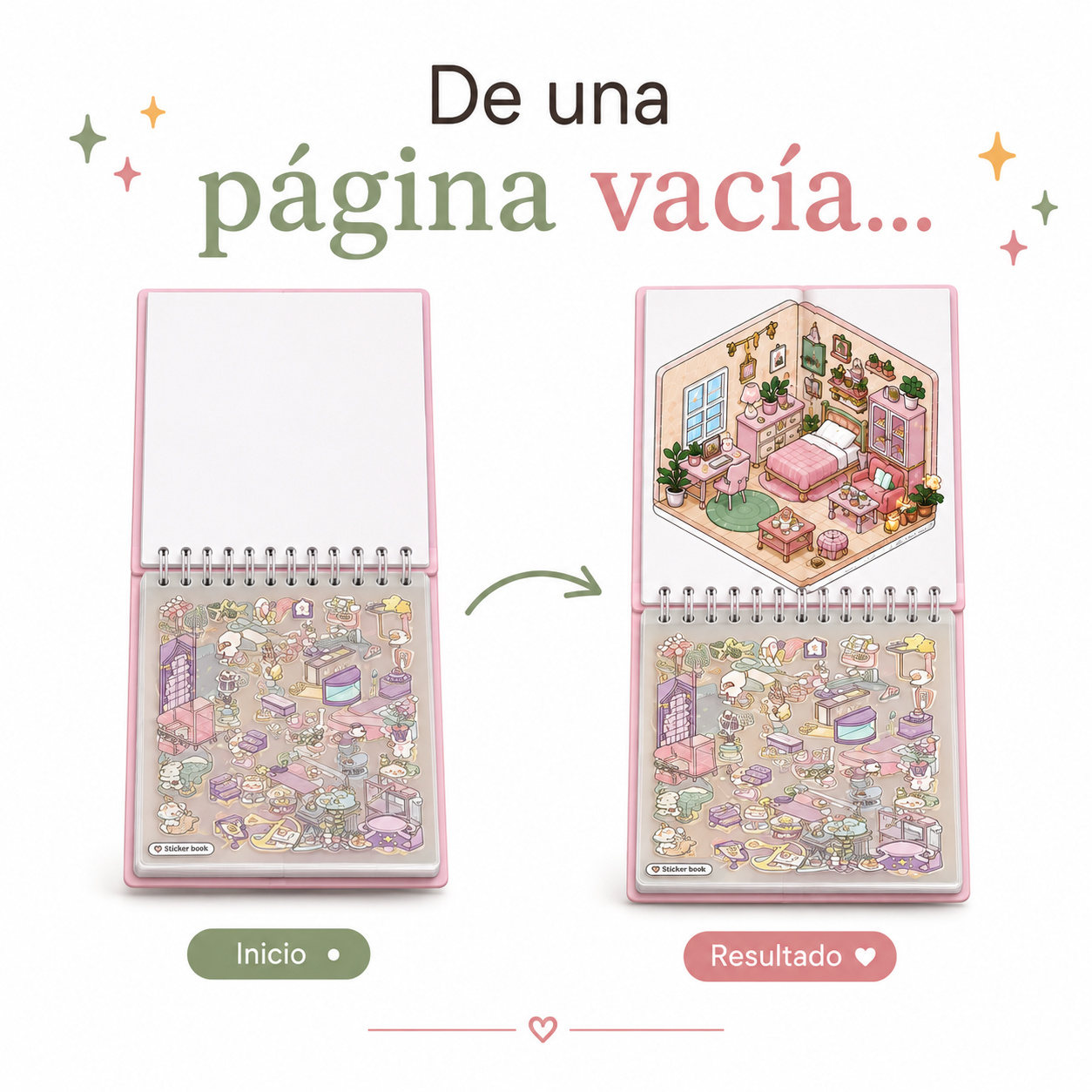 Libro de Pegatinas de Escenas 3D