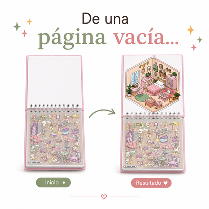 Libro de Pegatinas de Escenas 3D
