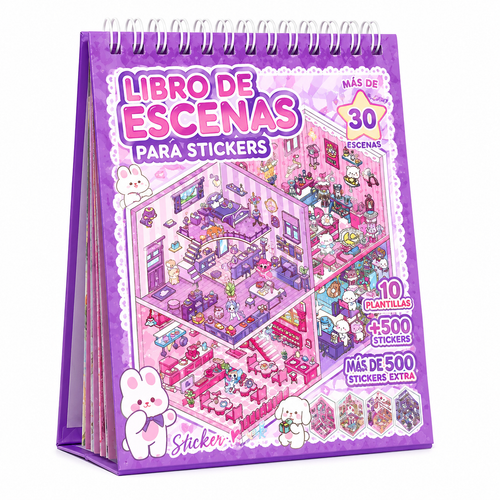 Libro de Pegatinas de Escenas 3D